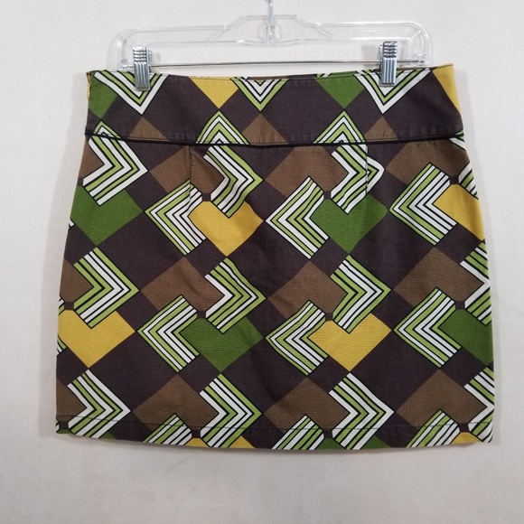 Ann Taylor LOFT Retro Geometric Mod Mini Skirt-NWT - Picture 2 of 6